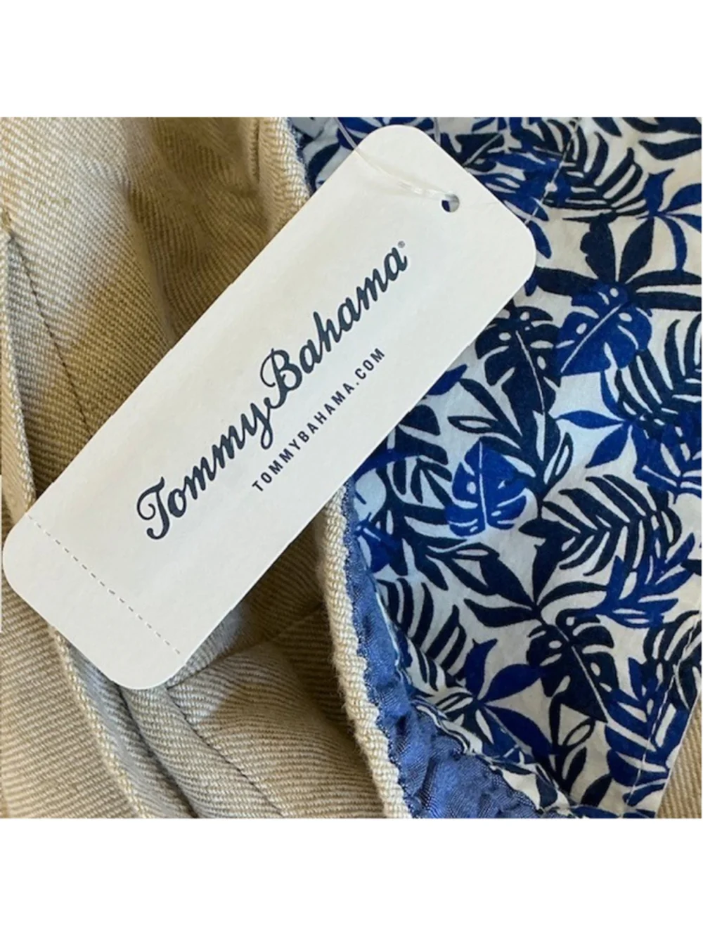 Tommy Bahama NWT Pants 2XLT Beach Coast Linen Blend Pull On Stone Khaki Men Tall